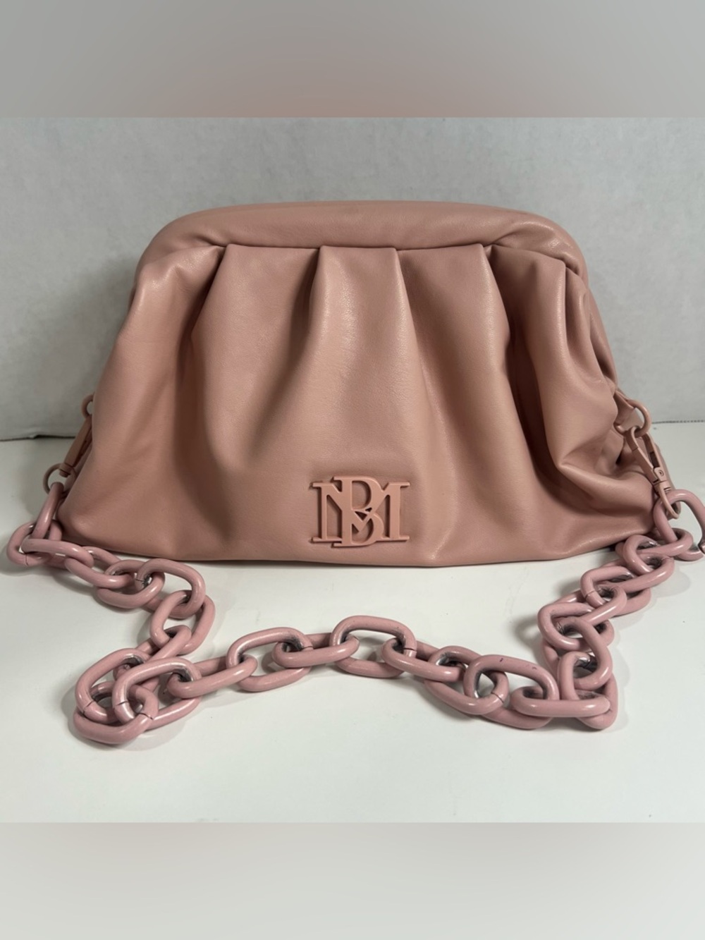 Badgley Mischa’s Pink Shoulder Clutch with Chain